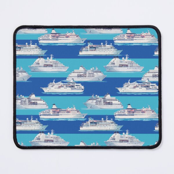 Item preview, Watercolor Cruise Ships Royal Blue and Aquamarina  designed and sold by Lidra Zehcnas.