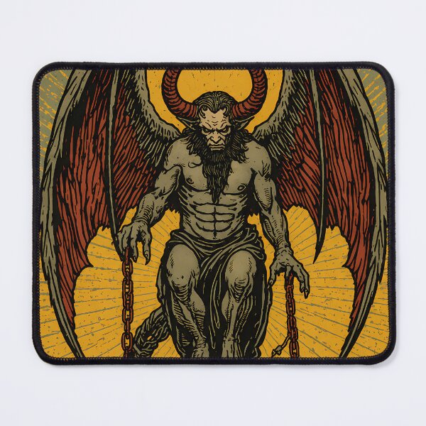Item preview, The Devil Tarot Card XV - Vintage Occult Art Print designed and sold by Clavivs.