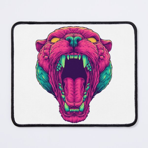 Item preview, Neon panther roaring head designed and sold by robyeyedropy.
