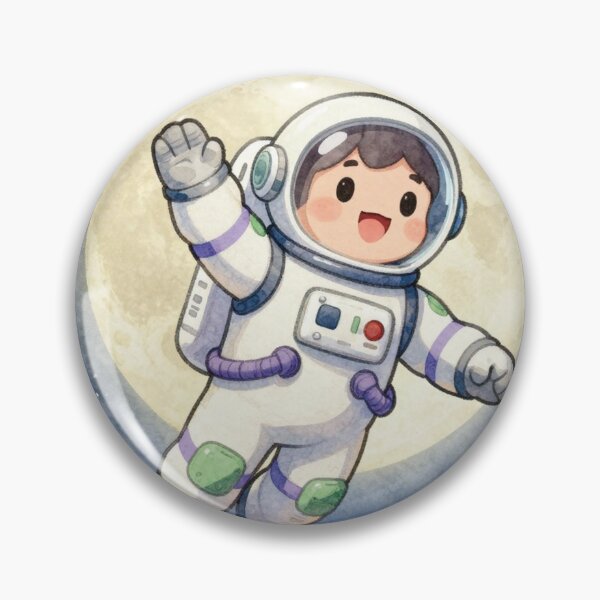 Item preview, Space Baby Astronaut watercolor designed and sold by WildArtIT.