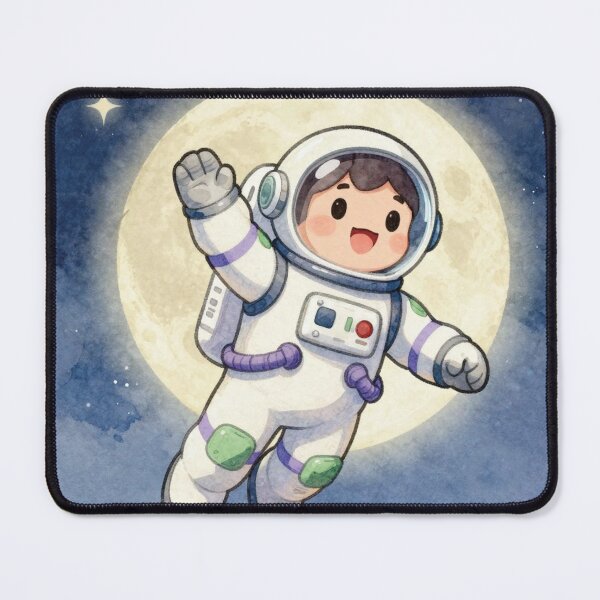 Item preview, Space Baby Astronaut watercolor designed and sold by WildArtIT.