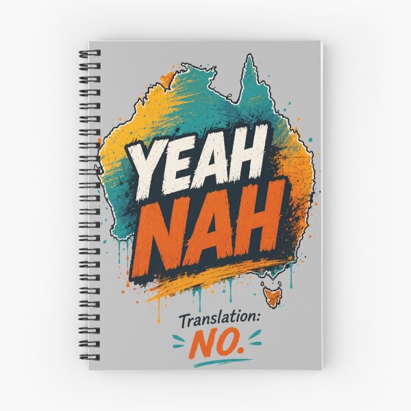Item preview, Yeah Nah – Translation: No – Funny Australian Slang Map Retro Aussie T-Shirt designed and sold by NAJURE.