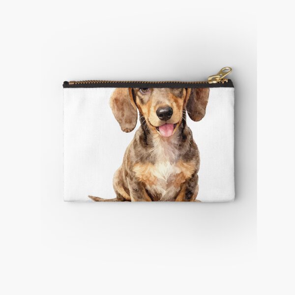 Item preview, Dachshund puppy chocolate and cream designed and sold by WildArtIT.
