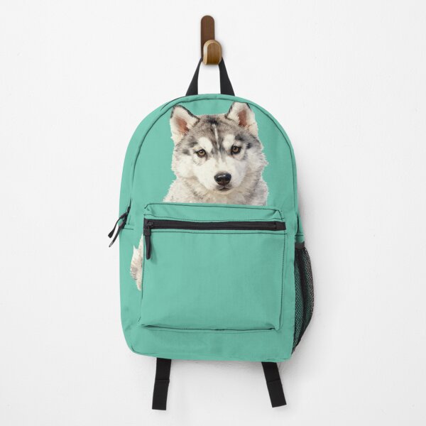 Item preview, Grey Siberian Husky puppy watercolor designed and sold by WildArtIT.