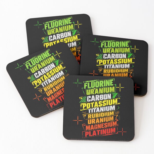 Item preview, Fluorine Uranium Carbon Potassium Titanium Rubidium Uranium Magnesium Platinum Chemistry Elements Science Periodic Table designed and sold by HumansStuck12.