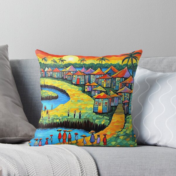 Item preview, Tropical Island Village designed and sold by George Hutton Hunter.