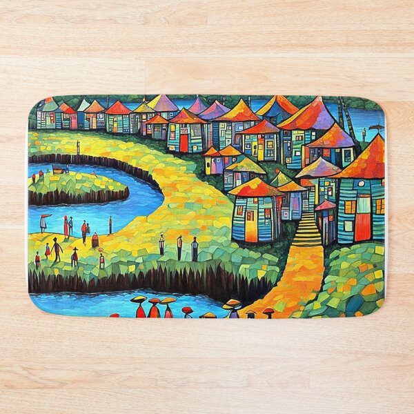 Item preview, Tropical Island Village designed and sold by George Hutton Hunter.