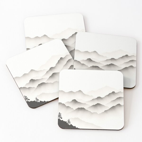 Item preview, Misty Mountain Ink Wash Landscape designed and sold by T-domain.