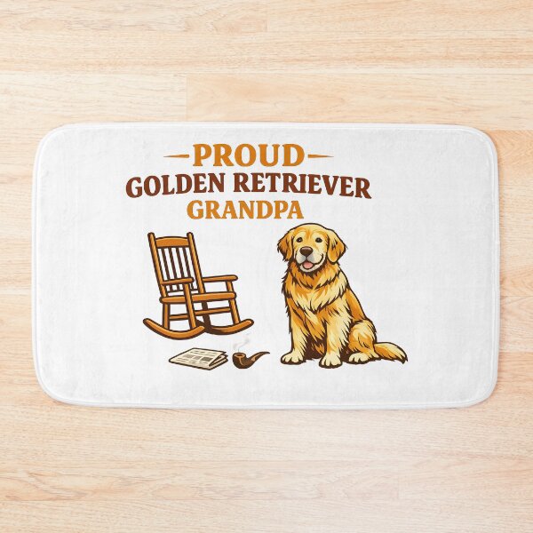 Item preview, Proud Golden Retriever Grandpa – Rocking Chair Dog Grandpaw Shirt, Funny Gift for Dog Grandparents designed and sold by Sahil Randhawa.
