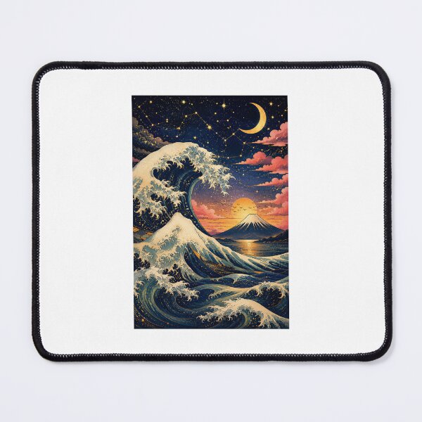Item preview, Celestial Great Wave – Japanese Ocean & Moon Aesthetic Phone Case Design designed and sold by vinothmech53.