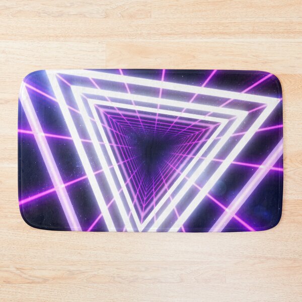 Item preview, Magenta Triangular Wireframe Tunnel & Neons designed and sold by Electric Shock!! Design.