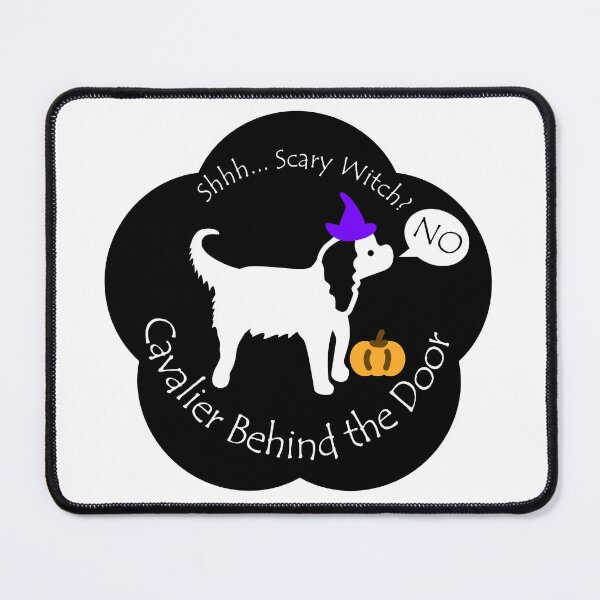 Item preview, Funny Cavalier Scary Witch Behind the Door Black Base designed and sold by Na7nasColorShop.