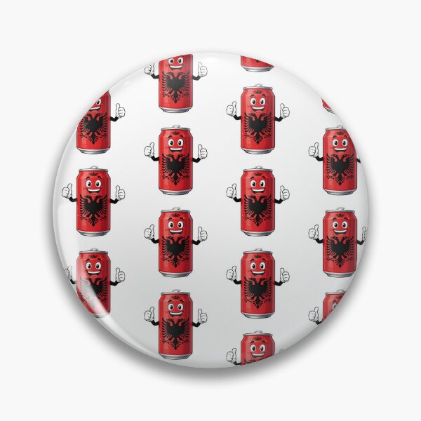 Item preview, Happy Albanian Can | Cute Emoji Beverage Can | Albanian Pride Cartoon Art designed and sold by gluxdesing.