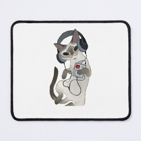 Item preview, Cute Cat Listening Music With Headphones Watercolor Shirt designed and sold by lolayart.