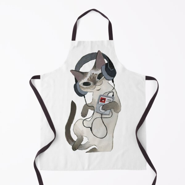 Item preview, Cute Cat Listening Music With Headphones Watercolor Shirt designed and sold by lolayart.