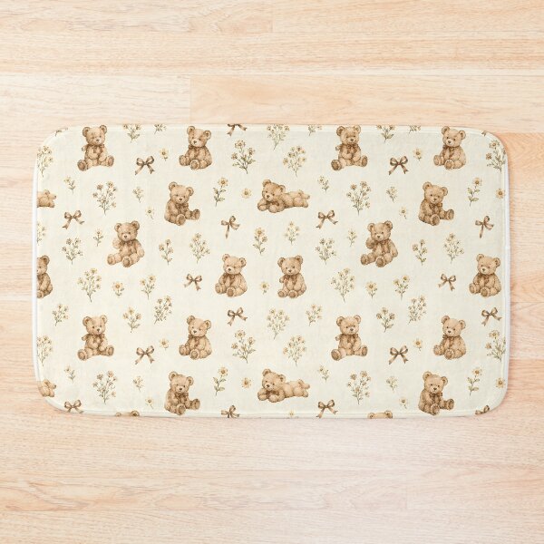 Item preview,  Vintage Cottagecore Coquette Teddy Bear Floral Cute Pattern designed and sold by Luv4tete.
