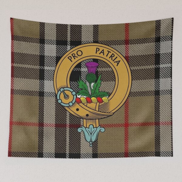 Item preview, Thomson Crest and MacTavish Thompson Camel Tartan designed and sold by Kirrindy Designs.