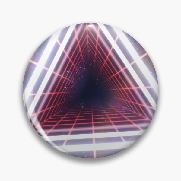 Item preview, Red Triangular Wireframe Tunnel & Neons designed and sold by Electric Shock!! Design.