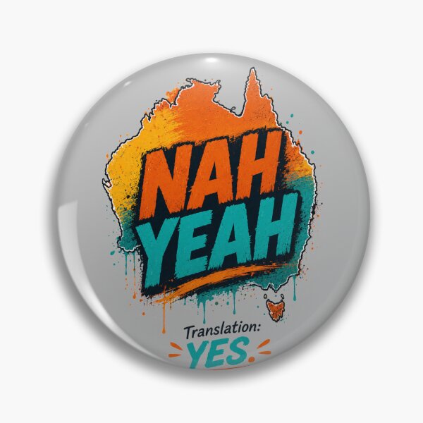 Item preview, Nah Yeah – Translation: Yes – Funny Australian Slang Map Retro Aussie T-Shirt designed and sold by NAJURE.