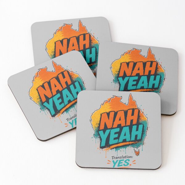 Item preview, Nah Yeah – Translation: Yes – Funny Australian Slang Map Retro Aussie T-Shirt designed and sold by NAJURE.