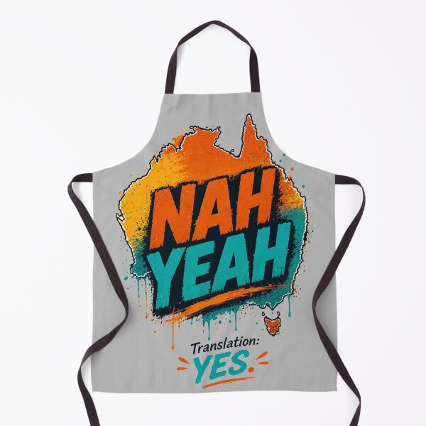 Item preview, Nah Yeah – Translation: Yes – Funny Australian Slang Map Retro Aussie T-Shirt designed and sold by NAJURE.