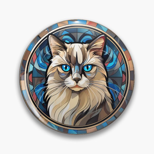 Item preview, Birman Cat Stained Glass Leadlight Artistic Design Boys Girls designed and sold by rafaeltto.