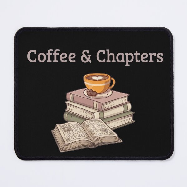Item preview, Coffee and Chapters Cozy Bookstack Typography designed and sold by sanorastyle.
