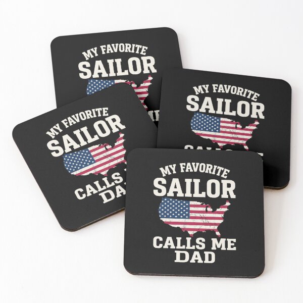 Item preview, My Favorite Sailor Calls Me Dad US Navy Proud Father Military Family designed and sold by SofenArt.