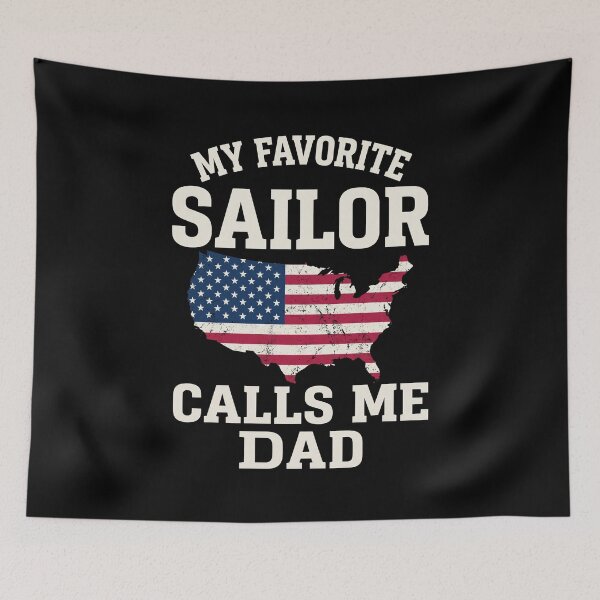 Item preview, My Favorite Sailor Calls Me Dad US Navy Proud Father Military Family designed and sold by SofenArt.