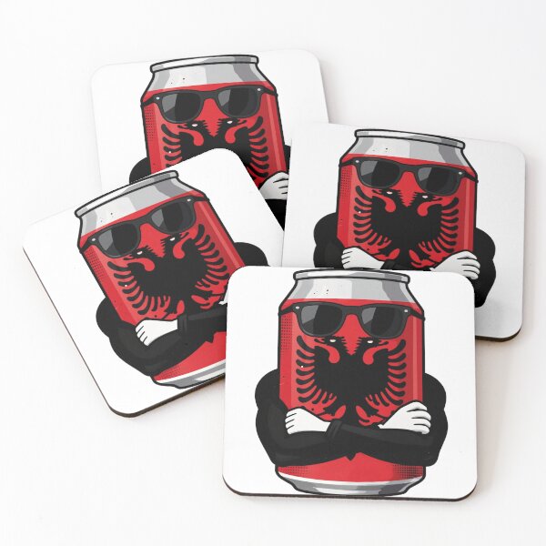 Item preview, Cool Albanian Can | Sunglasses Emoji Character | Albania Pride Cartoon Art designed and sold by gluxdesing.