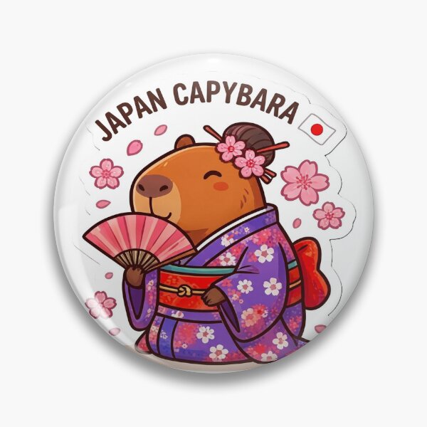 Item preview, Cute Japanese Capybara Sticker designed and sold by denybz.