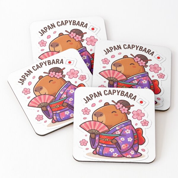 Item preview, Cute Japanese Capybara Sticker designed and sold by denybz.