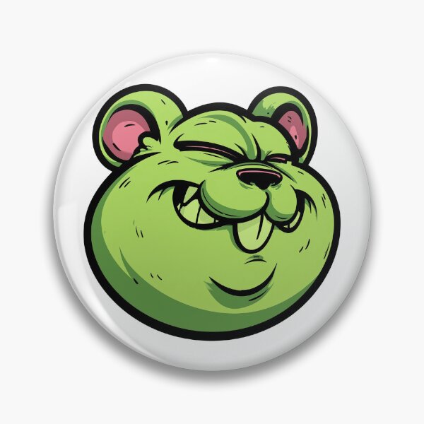 Item preview, Green hamster head illustration designed and sold by robyeyedropy.