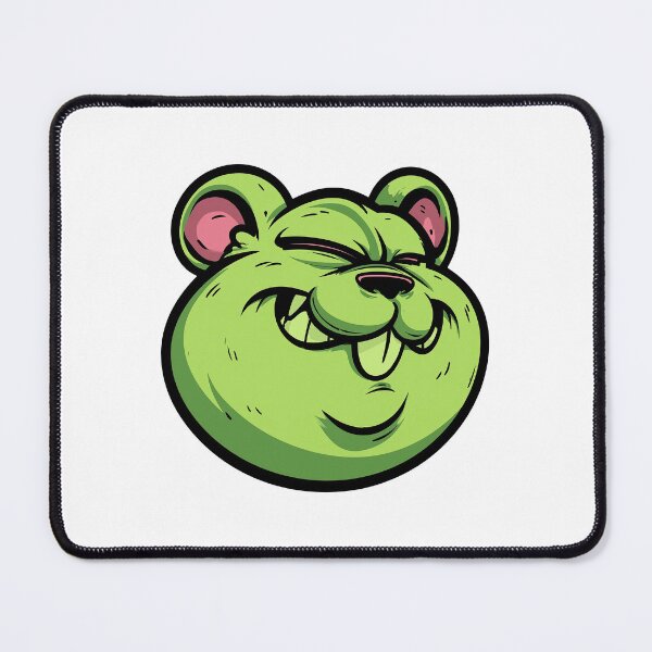 Item preview, Green hamster head illustration designed and sold by robyeyedropy.