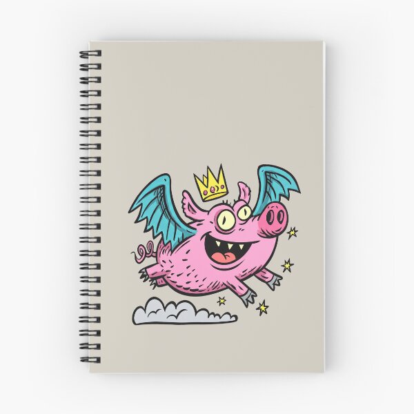 Item preview, Smiling Flying Pig King designed and sold by Mike Kiev art.