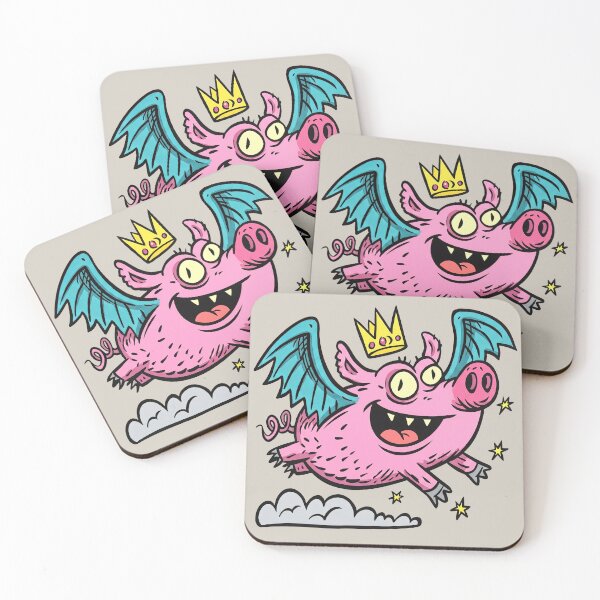 Item preview, Smiling Flying Pig King designed and sold by Mike Kiev art.
