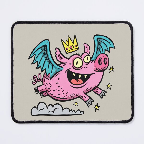 Item preview, Smiling Flying Pig King designed and sold by Mike Kiev art.
