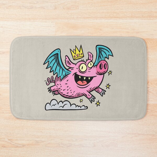 Item preview, Smiling Flying Pig King designed and sold by Mike Kiev art.