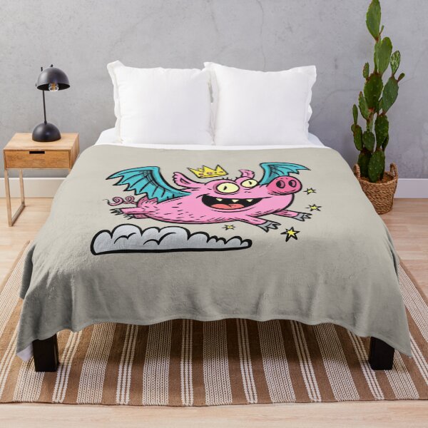 Item preview, Smiling Flying Pig King designed and sold by Mike Kiev art.