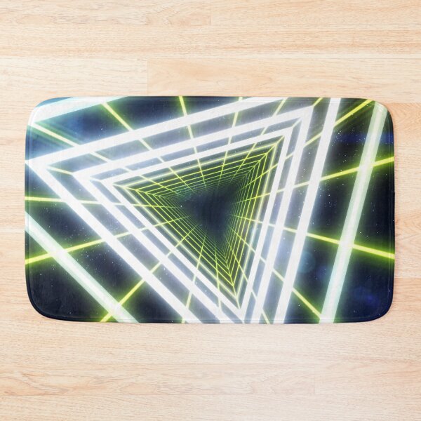Item preview, Yellow Triangular Wireframe Tunnel & Neons designed and sold by Electric Shock!! Design.