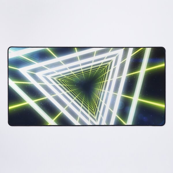 Item preview, Yellow Triangular Wireframe Tunnel & Neons designed and sold by Electric Shock!! Design.