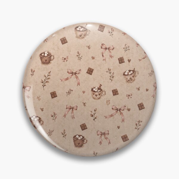 Item preview, Vintage coquette hot chocolate ribbon floral pattern  designed and sold by Luv4tete.