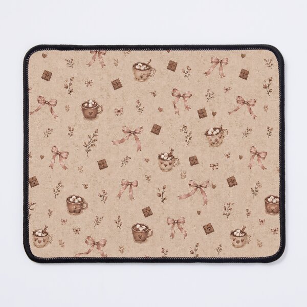 Item preview, Vintage coquette hot chocolate ribbon floral pattern designed and sold by Luv4tete.