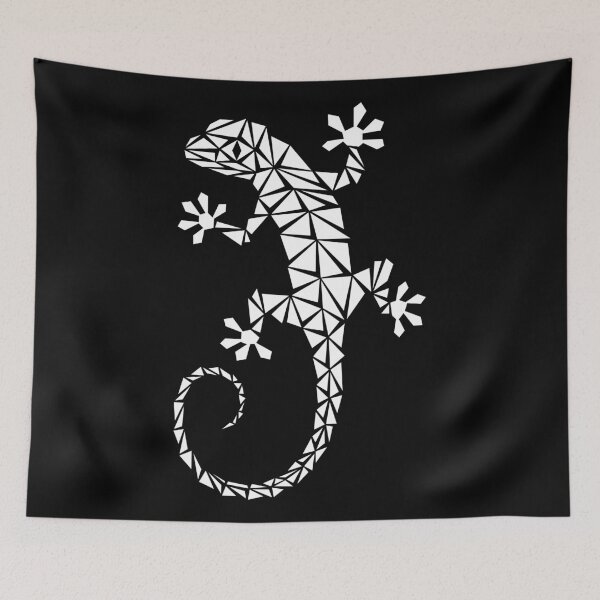 Item preview, White Geometric Gecko designed and sold by Espyr.Art.