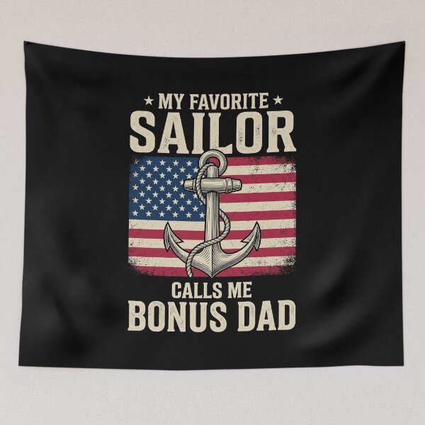 Item preview, My Favorite Sailor Calls Me Bonus Dad American Navy Military Stepfather designed and sold by SofenArt.