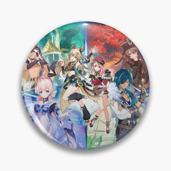 Item preview, Cyno, Kokomi, Kirara, Charlotte, Kaeya and Hu Tao designed and sold by Lauwuuh.