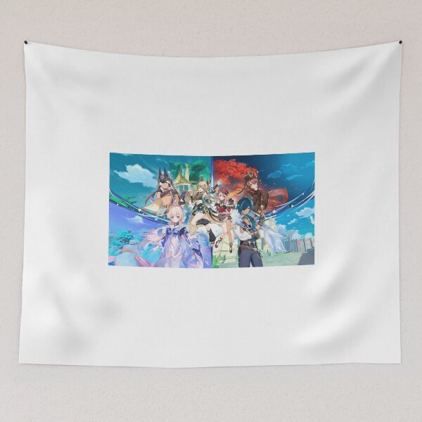 Item preview, Cyno, Kokomi, Kirara, Charlotte, Kaeya and Hu Tao designed and sold by Lauwuuh.