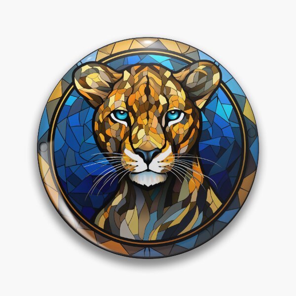 Item preview, Cheetah Stained Glass Leadlight Artistic Design Boys Girls designed and sold by rafaeltto.