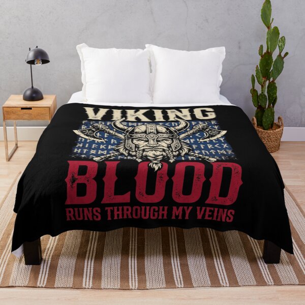 Item preview, Viking Blood Runs Through My Veins Norse Mythology Warrior Heritage designed and sold by SofenArt.