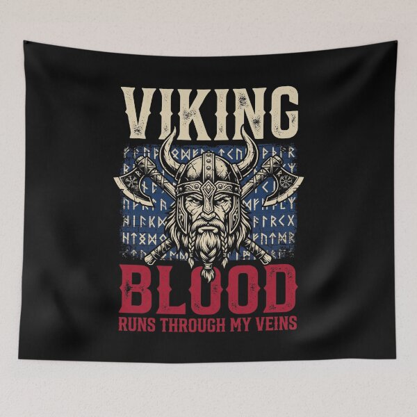 Item preview, Viking Blood Runs Through My Veins Norse Mythology Warrior Heritage designed and sold by SofenArt.